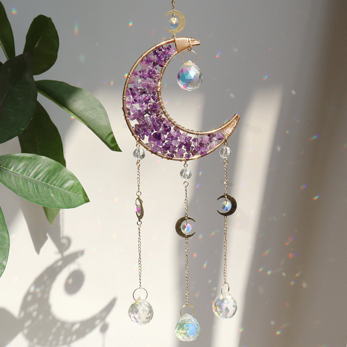 Crystal Suncatcher Crescent Moon