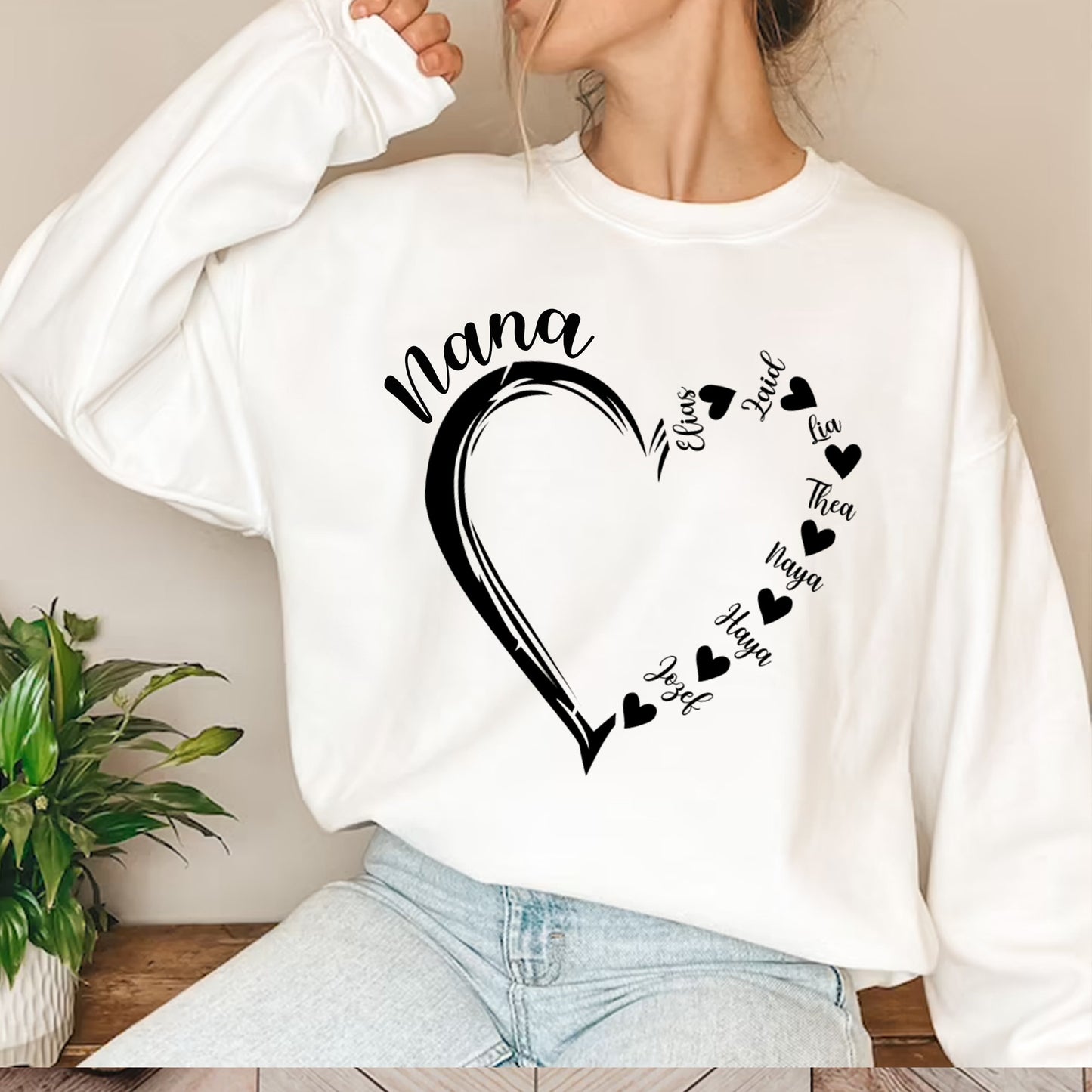 Personalized Heart Sweatshirt