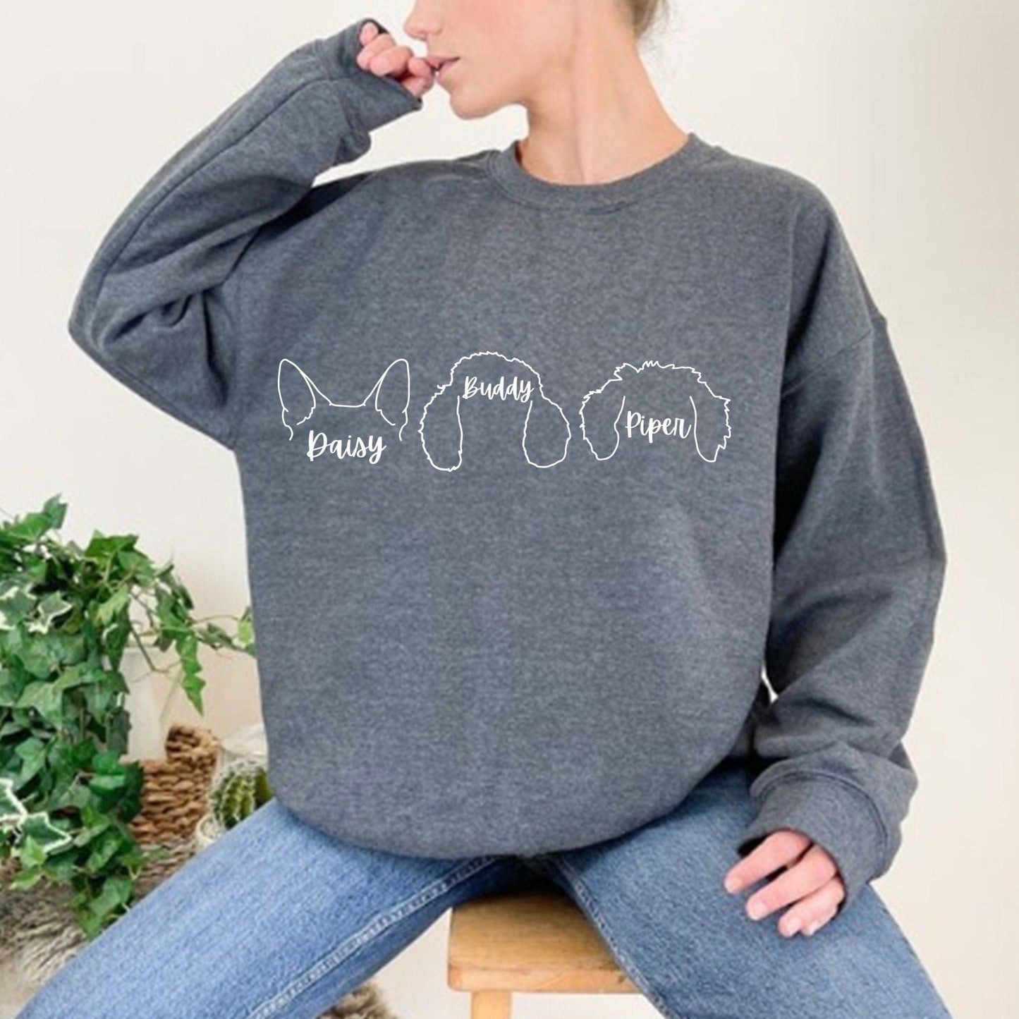 💞Custom Dog Ears Sweatshirt/Crewneck/ Tee💞