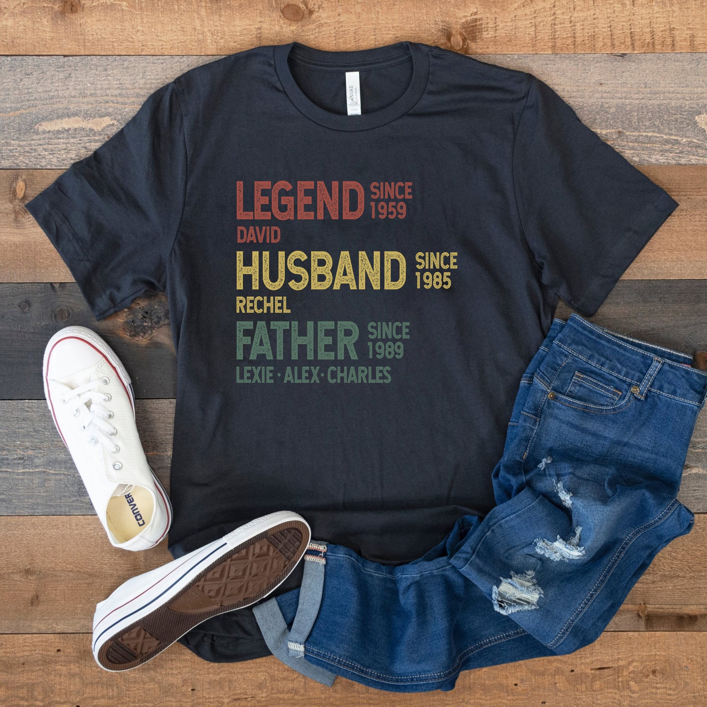 Legend Husband Daddy Papa Customized Shirt