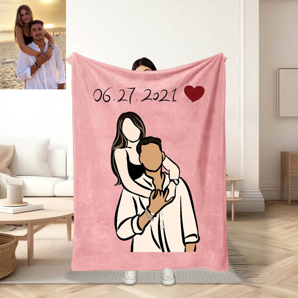 Personalized Photo Portrait Blanket