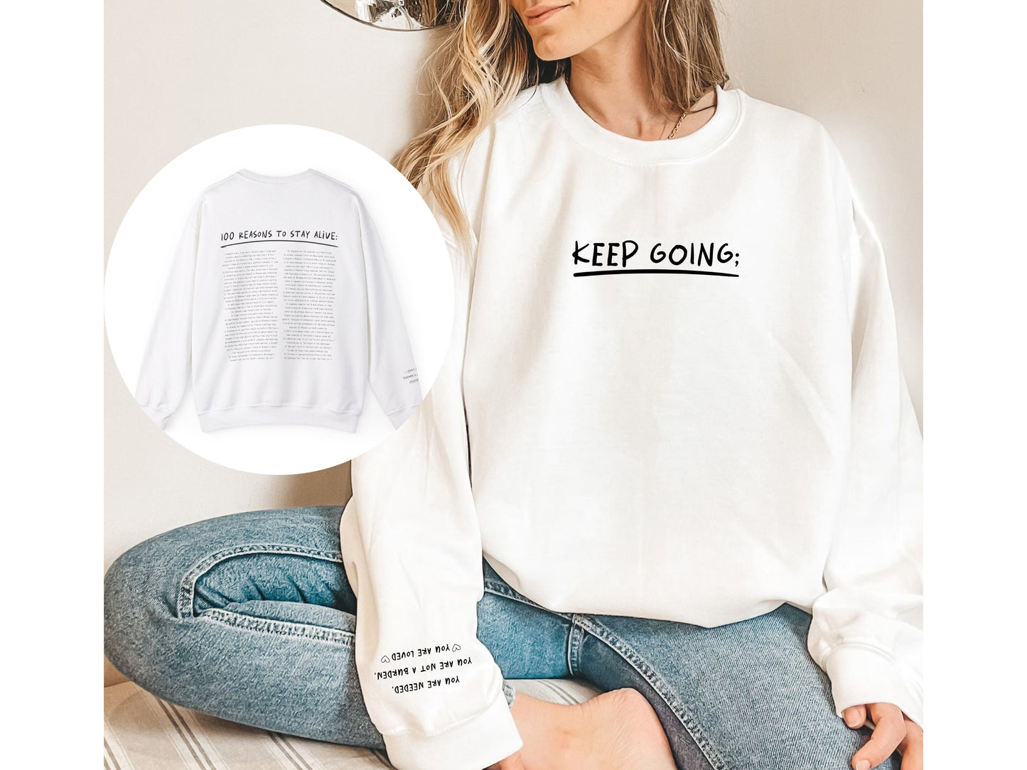 Keep Going 100 Reasons To Stay Alive Sweater