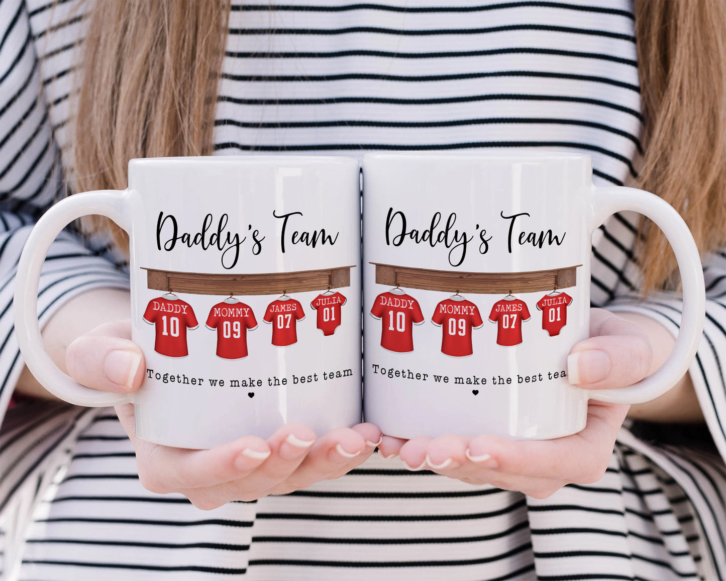 Personalized Dads Football Team Mug