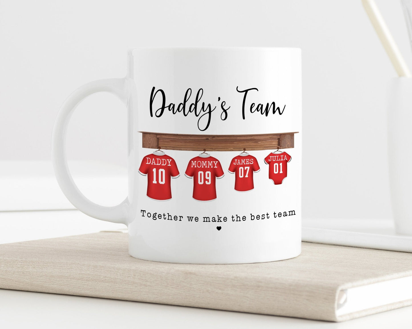 Personalized Dads Football Team Mug