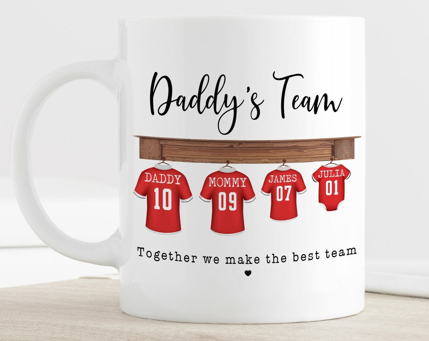 Personalized Dads Football Team Mug