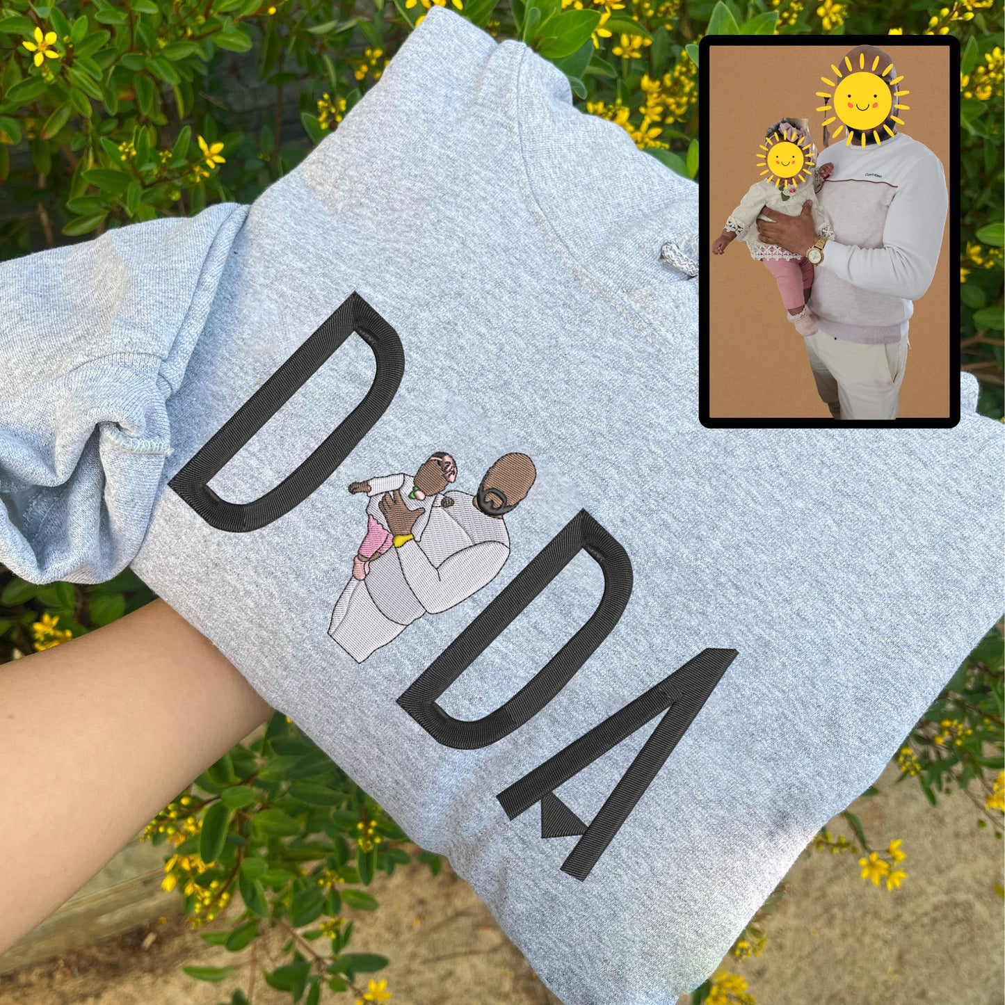 Embroidered Father and Son/Daughter Sweatshirt-Father's Day Gift