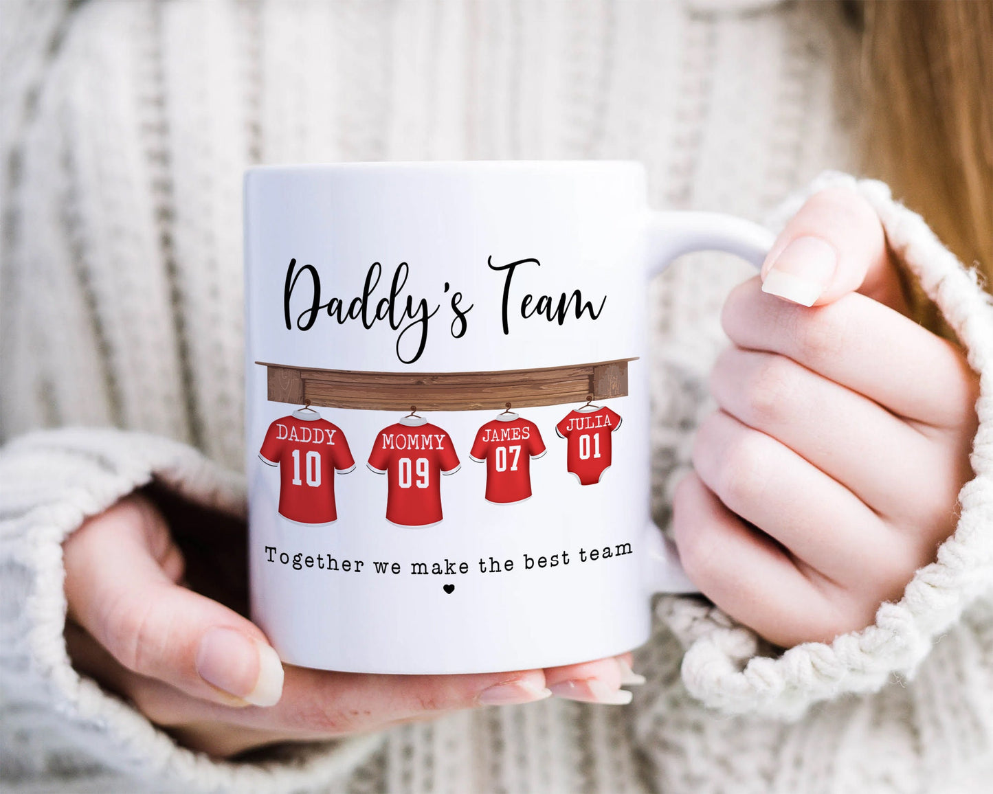 Personalized Dads Football Team Mug