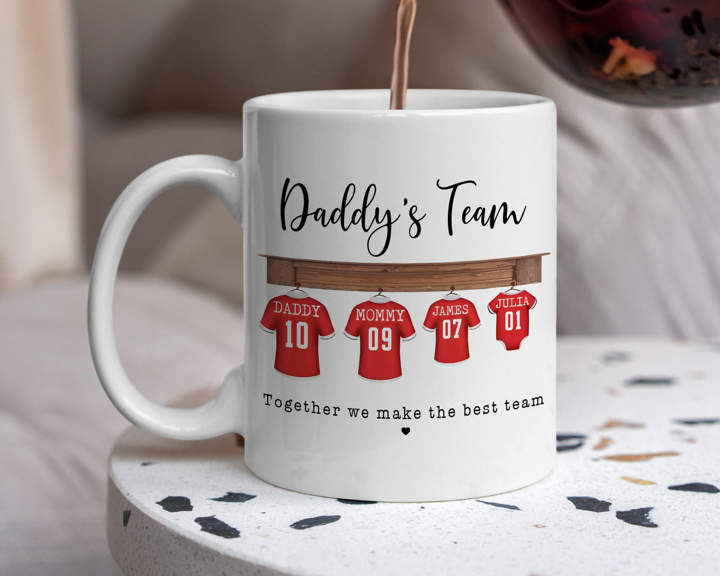 Personalized Dads Football Team Mug