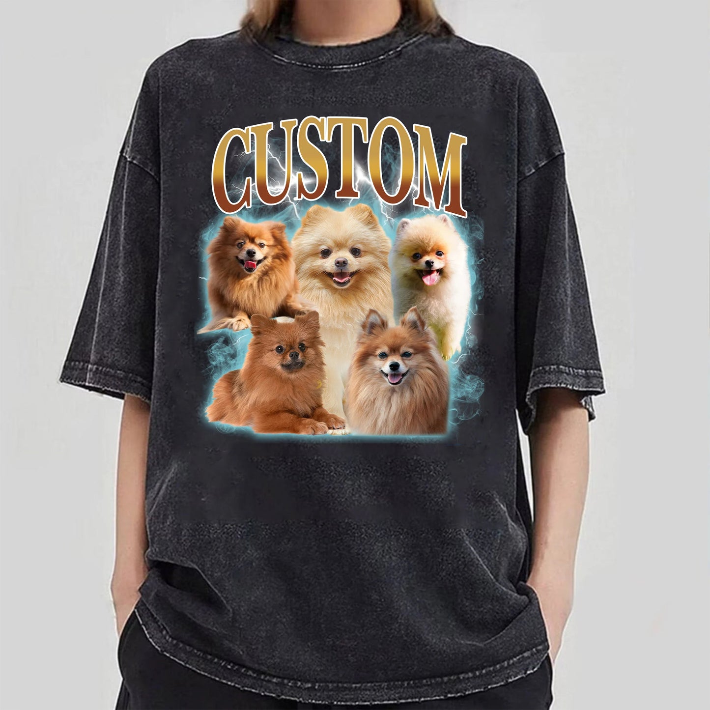 Custom Vintage Pet Tee🐶Crewneck🐱Hoodie