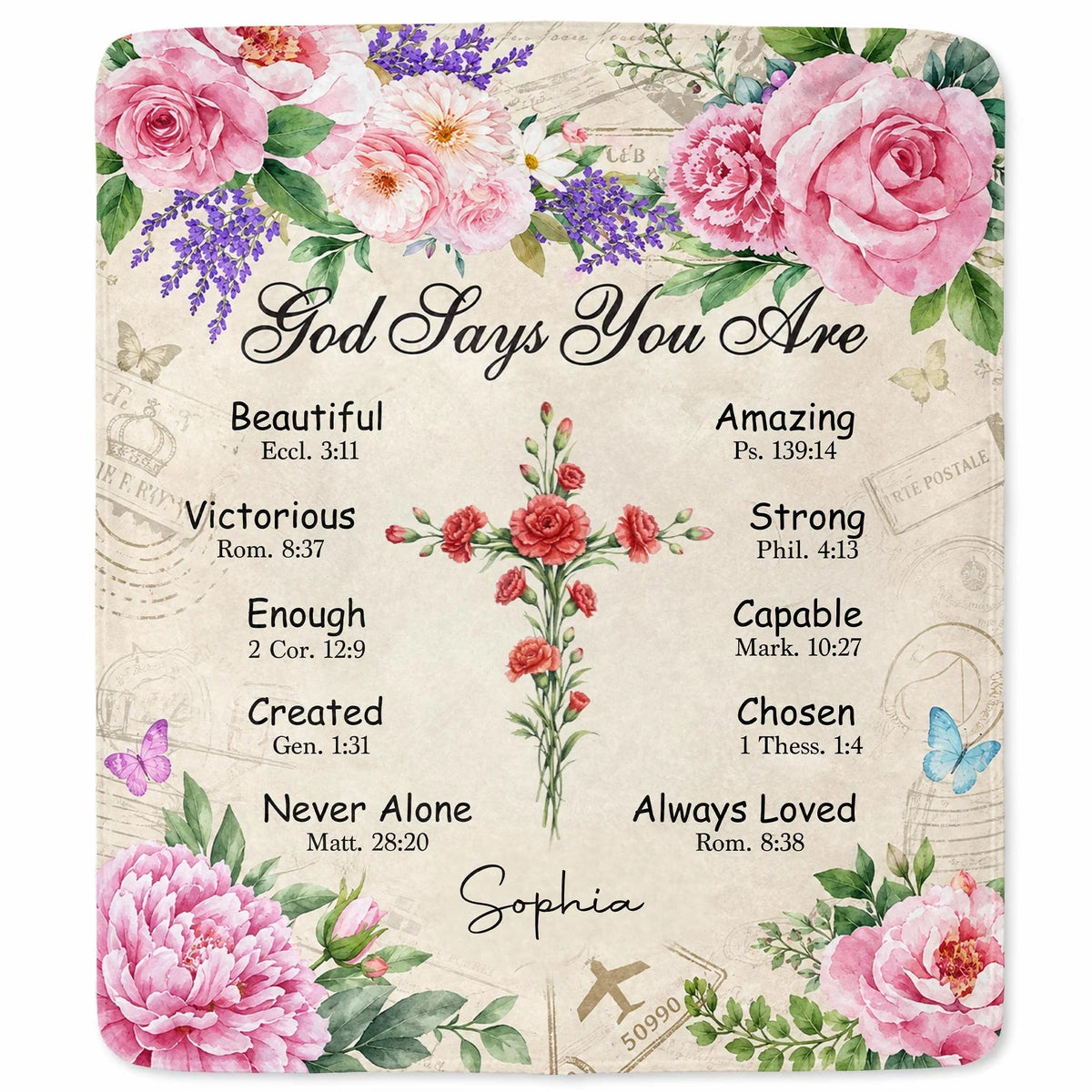 Personalized God Says You Are Christian Blanket