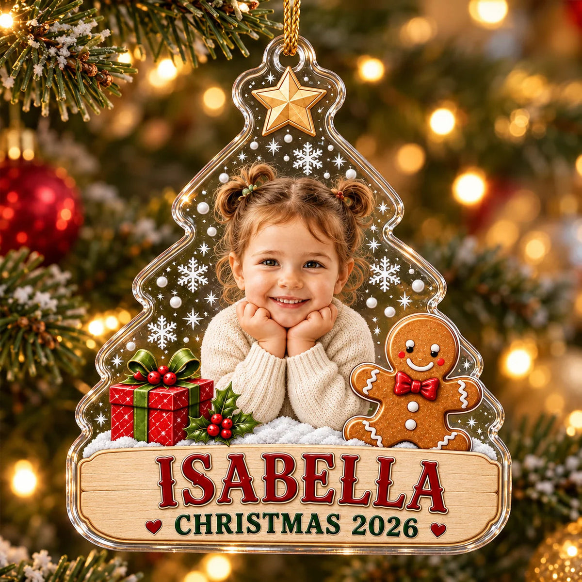Personalized Baby Photo Christmas Acrylic Ornament