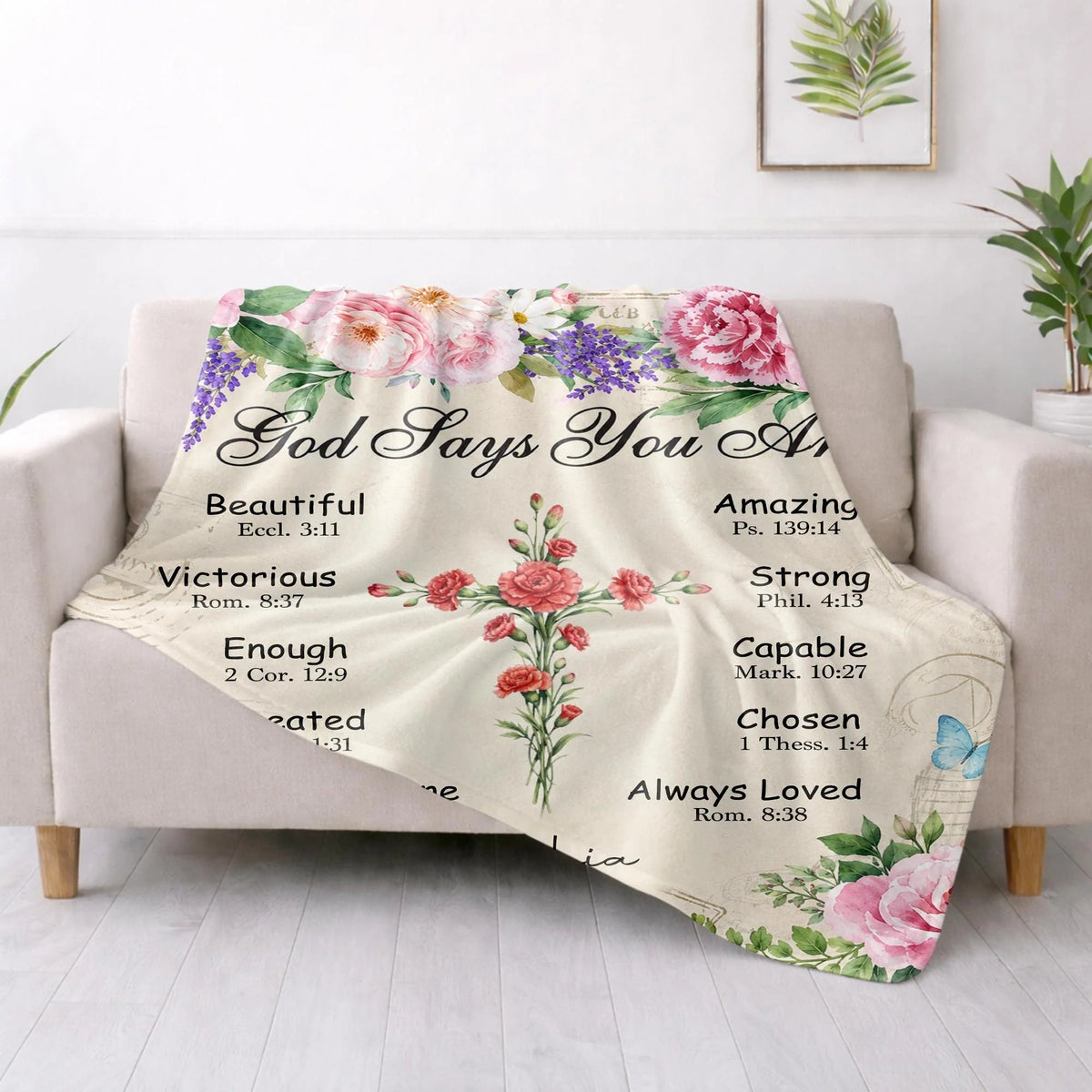 Personalized God Says You Are Christian Blanket