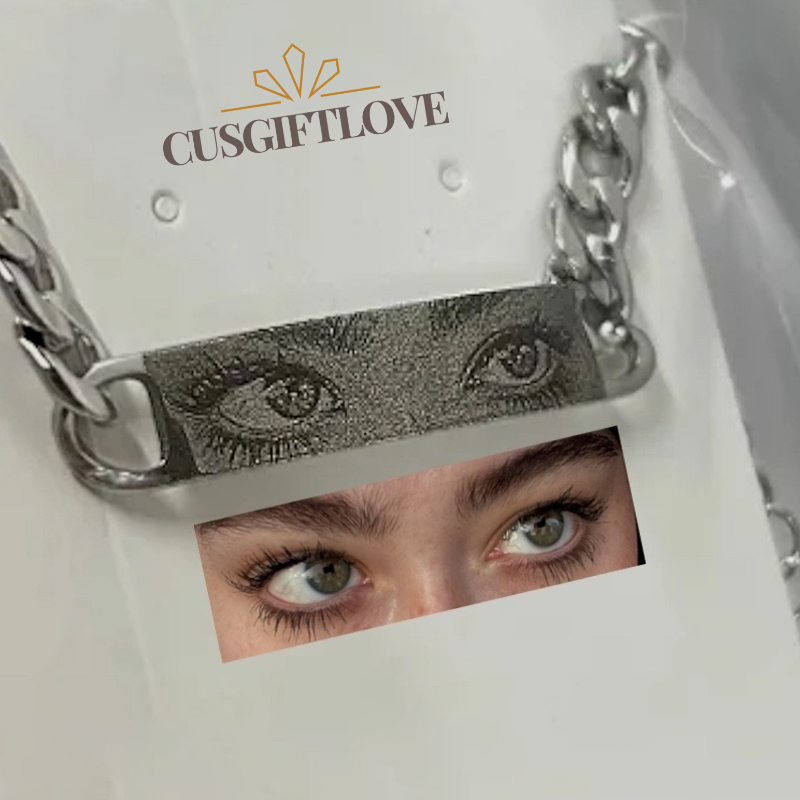 Personalized Eyes Engravable Bracelet/Necklace