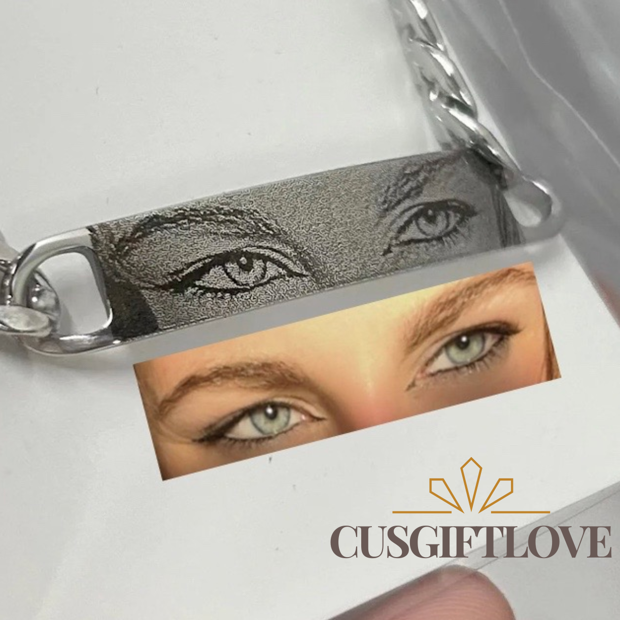 Personalized Eyes Engravable Bracelet/Necklace