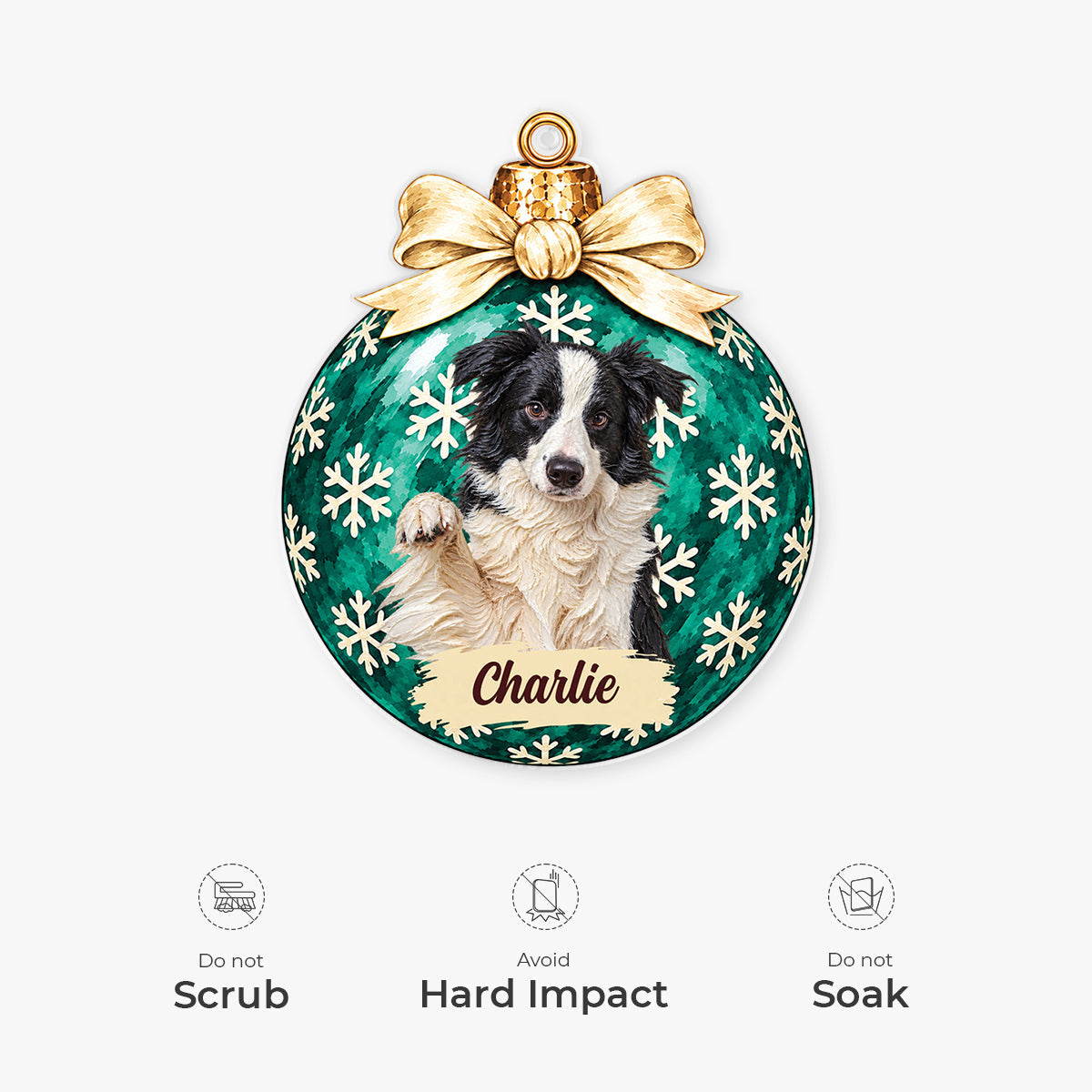 Personalised Pet Lover Gifts - AI Pet Photo Christmas Acrylic Ornament