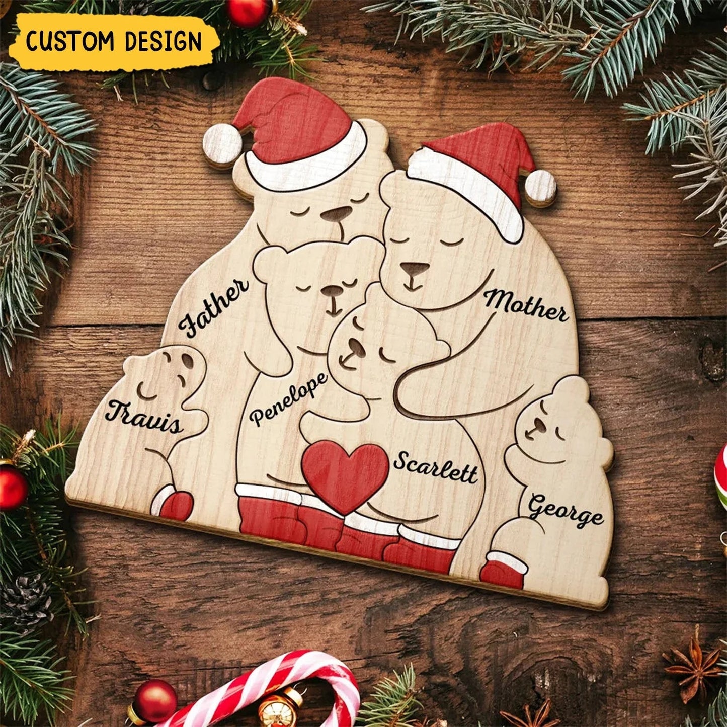 Christmas Bear Family Puzzle