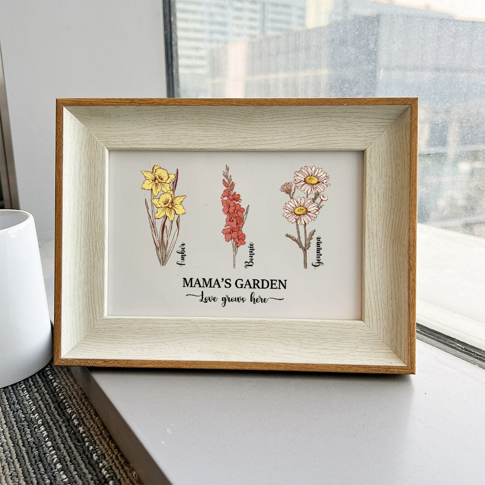 Mom's Garden is Her Children Customized Art Print Frame