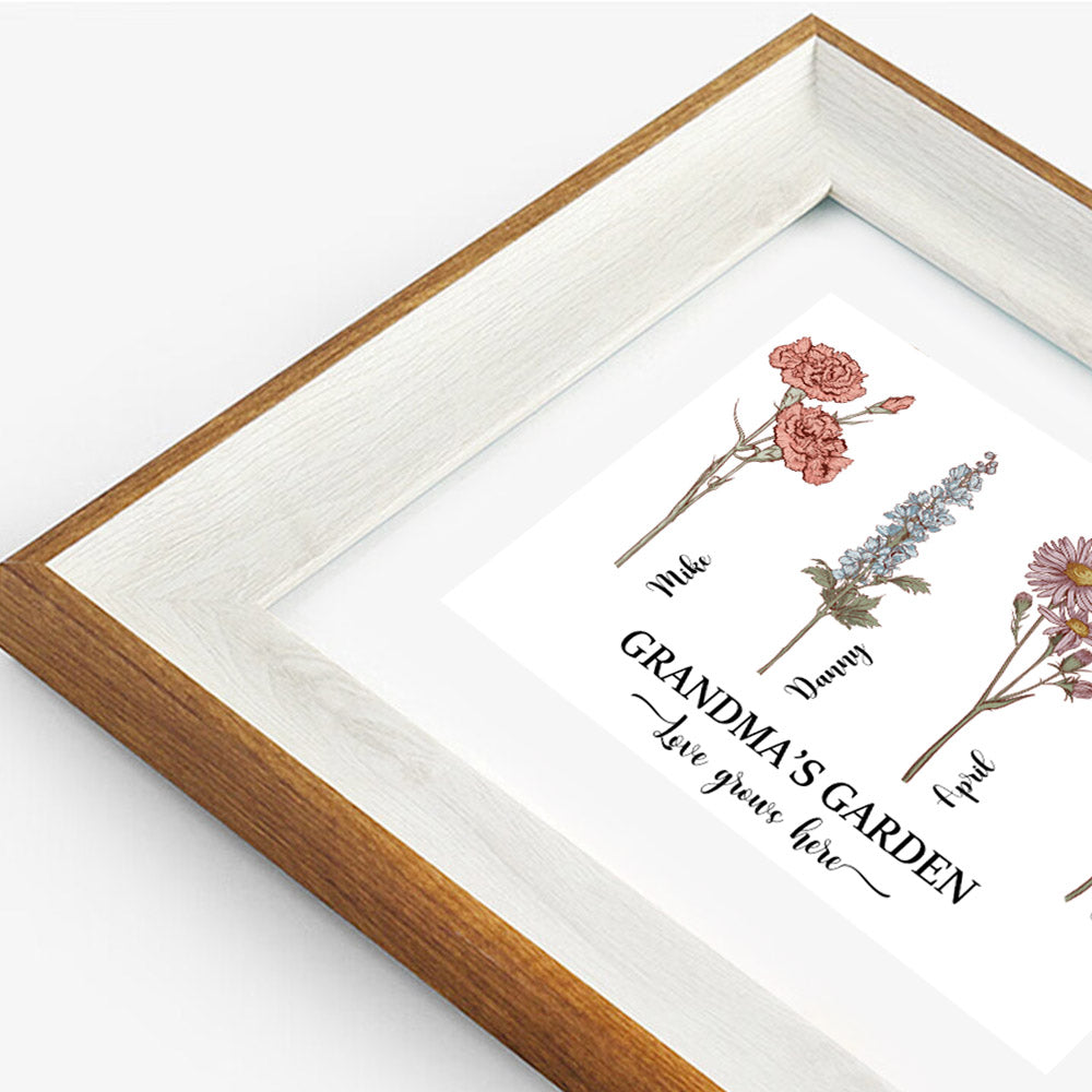 Mom's Garden is Her Children Customized Art Print Frame