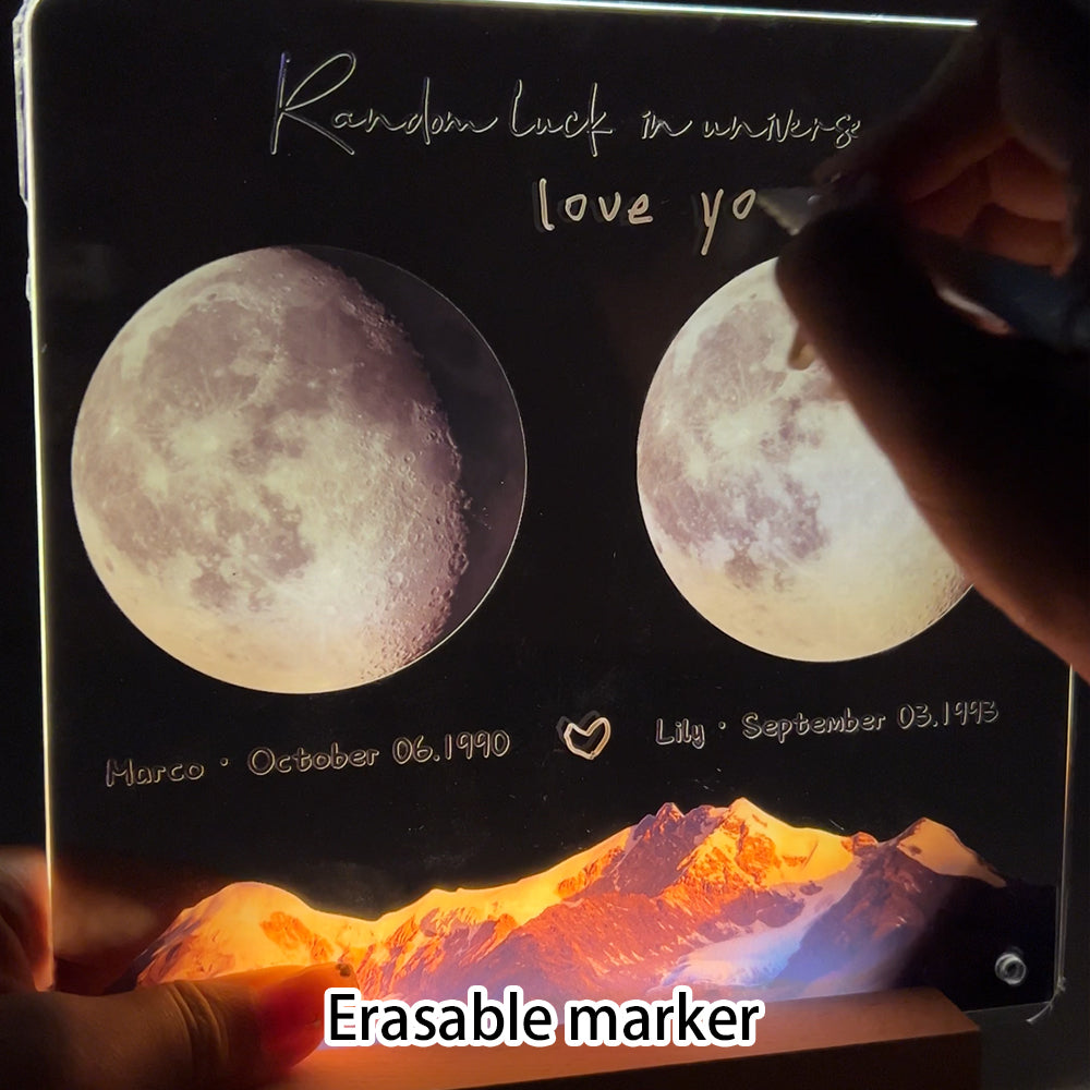 50%OFF🌔Personalized Moon Phases Handwritable LED Lamp