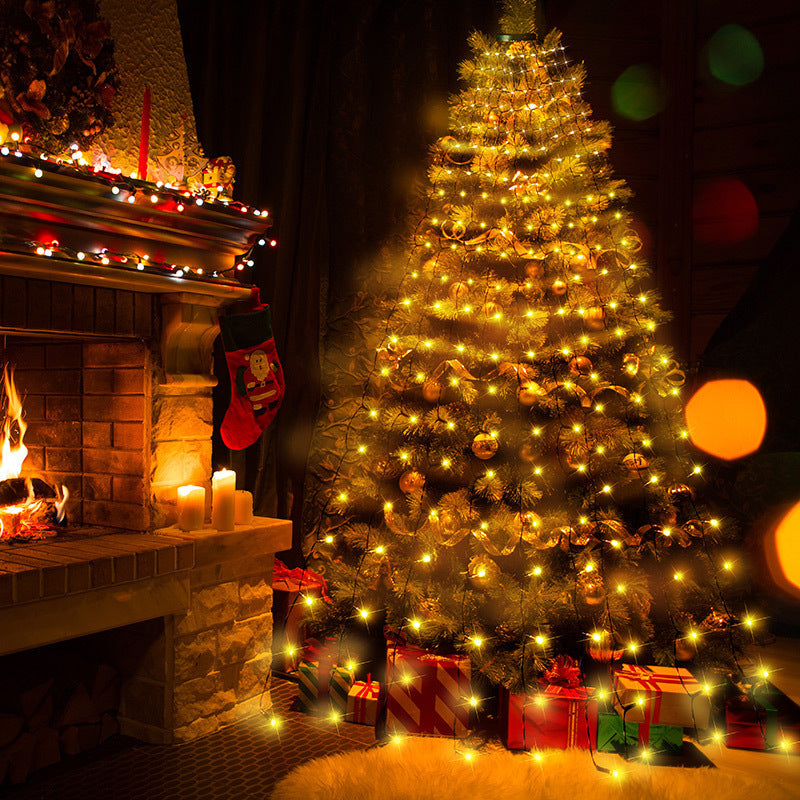 Guirlandes lumineuses de cascade d'arbre de Noël