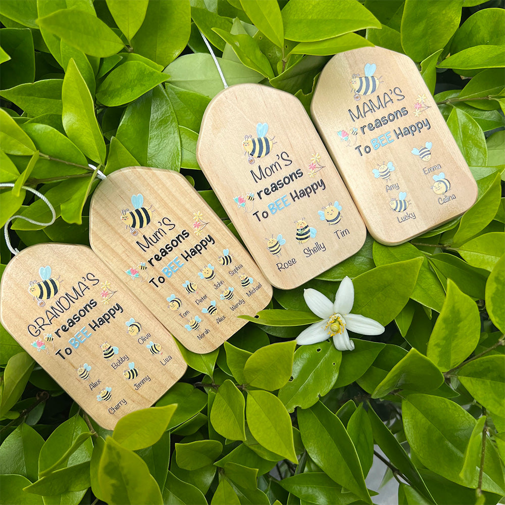 Mama/Grandma's Reasons To Bee🐝 Happy Customized Lucky Wind Chimes