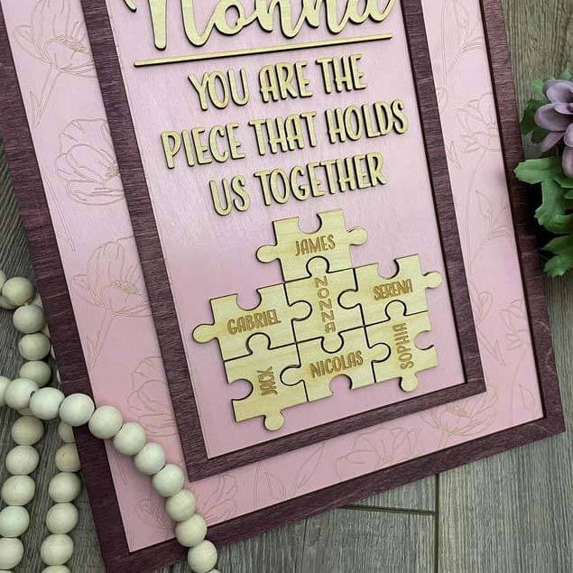 Personalisiertes Mama1-16 Puzzleteile Namensschild🎁 