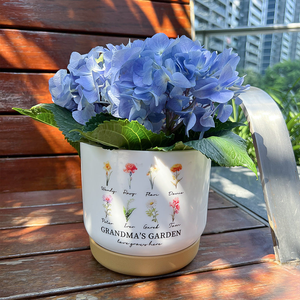 3D Print Customized Birth Flower Pot Mom's Garden is Her Children