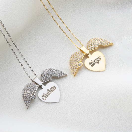 Engraved Heart Necklace Valentine's Day
