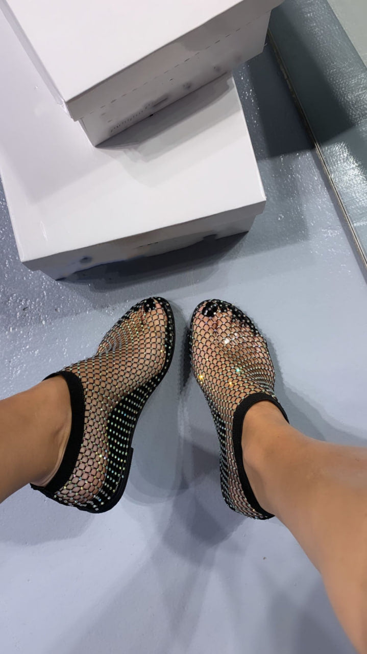 🔥HOT SALE 49% OFF🔥Ultra comfortable shiny gem mesh flats