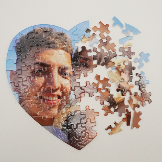 Puzzle personnalisé en forme de cœur