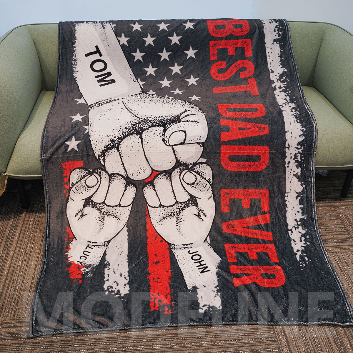BEST DAD EVER Customized Blanket