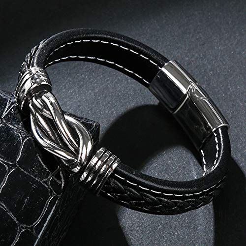 Bracelets Infinity en cuir pour hommes personnalisés