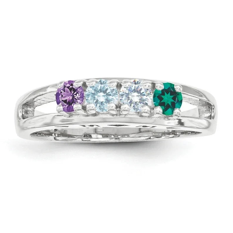 Familie Birthstones Ring-Mutterschmuck 