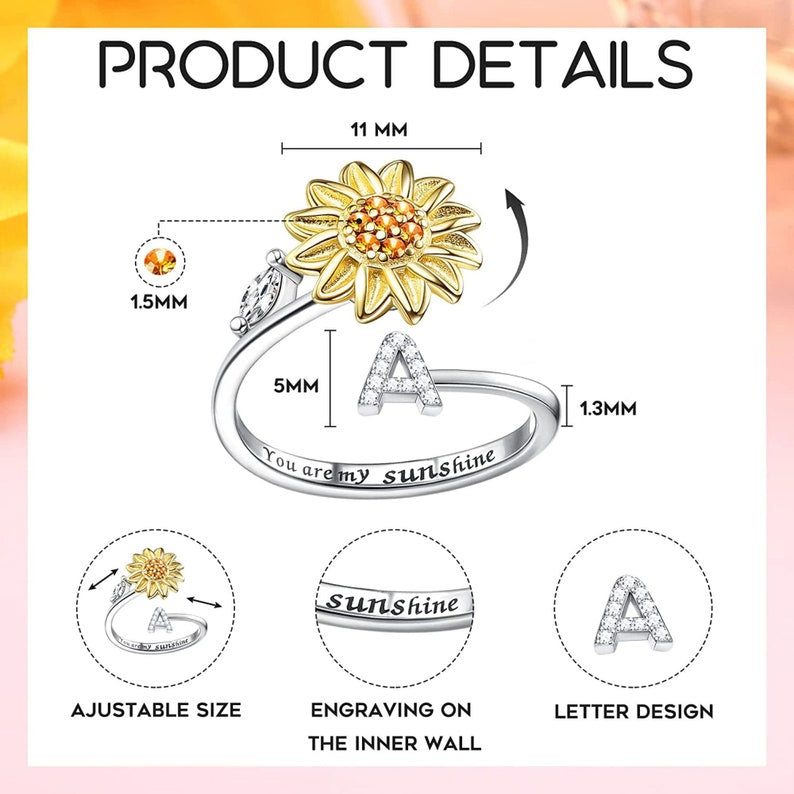 Sonnenblume Fidget Ring