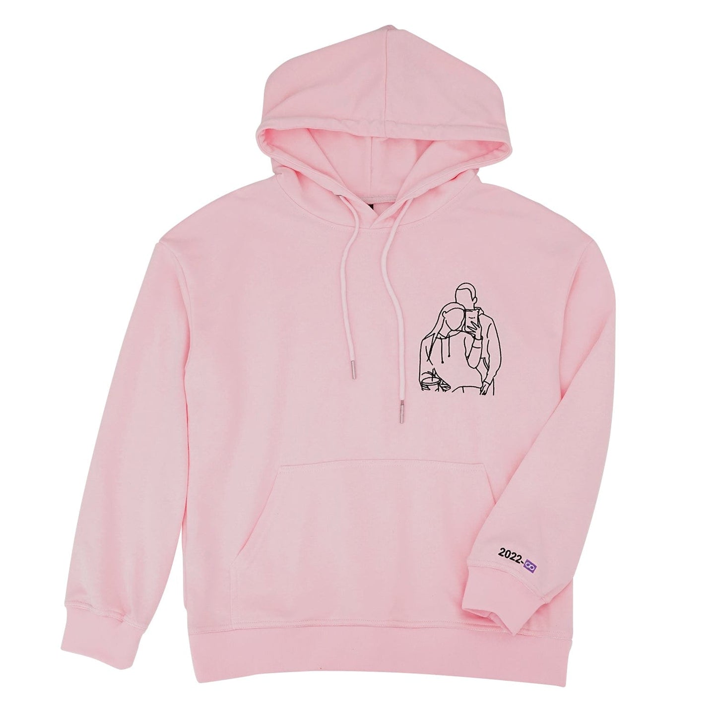 Custom Embroidered Line Drawing Hoodie