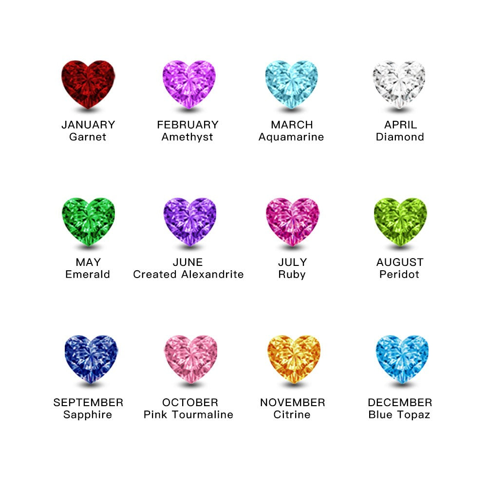 Personalized Family Heart Pendant Necklace