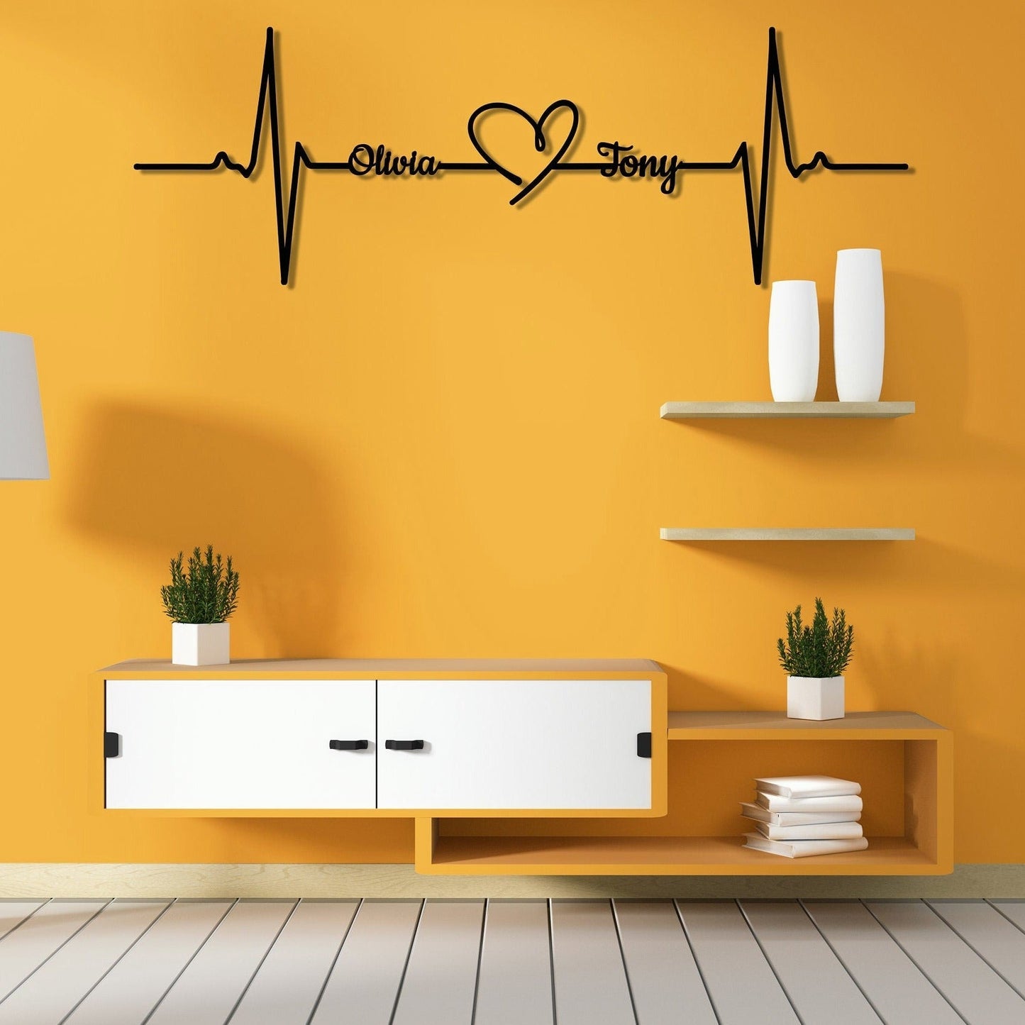 Signe en métal monogramme Infinity Couples