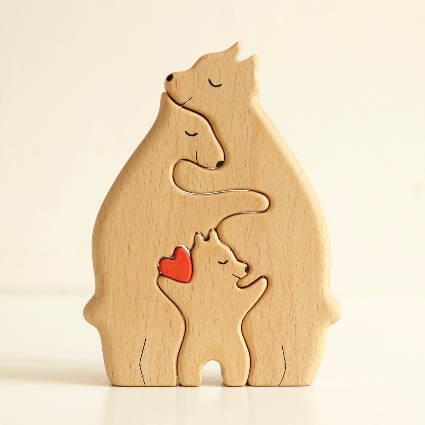 Wooden bears family puzzle