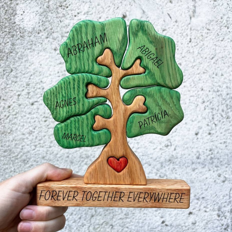 Wooden family tree family puzzle